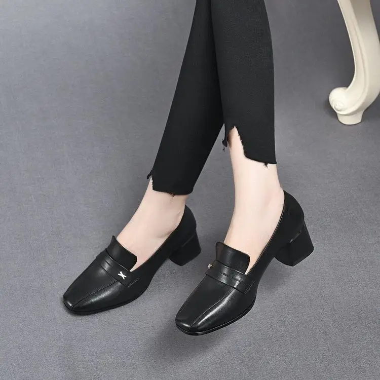 Patent Leather Work Shoes Women's Black Soft-soled Comfortable Work Long-standing Not Tired Professional Single-layer Shoes Interview High-heeled Workwear Women's Shoes - Image 8