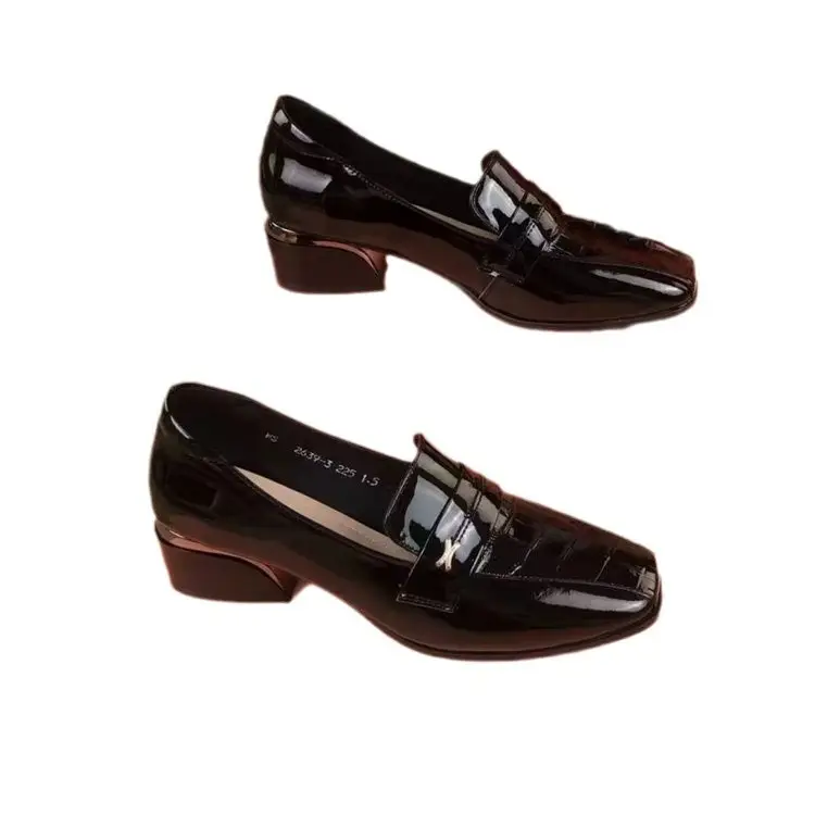 Patent Leather Work Shoes Women's Black Soft-soled Comfortable Work Long-standing Not Tired Professional Single-layer Shoes Interview High-heeled Workwear Women's Shoes - Image 9