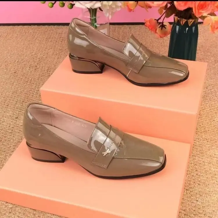 Patent Leather Work Shoes Women's Black Soft-soled Comfortable Work Long-standing Not Tired Professional Single-layer Shoes Interview High-heeled Workwear Women's Shoes - Image 4