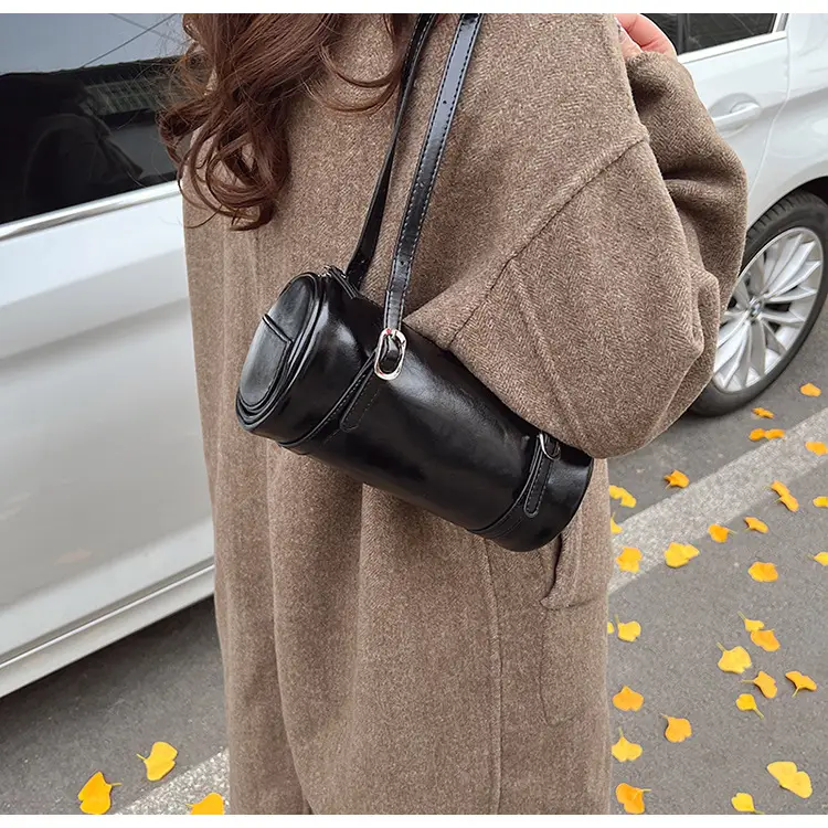 Red Korean-Style Round Shoulder Bag 2026 — feature 23