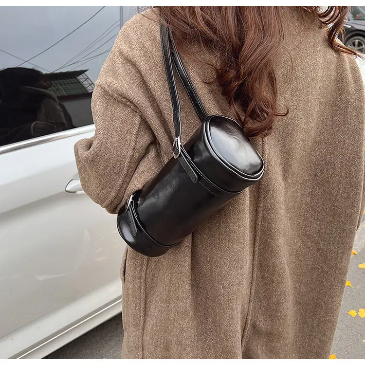Red Korean-Style Round Shoulder Bag 2026 — feature 24