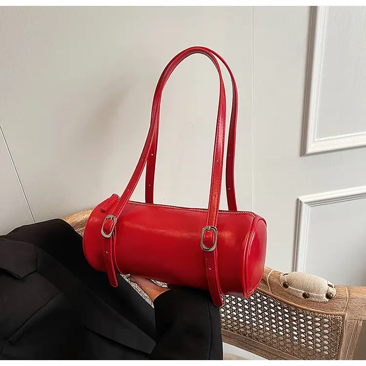 Red Korean-Style Round Shoulder Bag 2026 — feature 29
