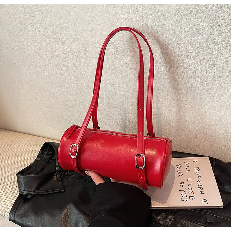 Red Korean-Style Round Shoulder Bag 2026 — feature 39