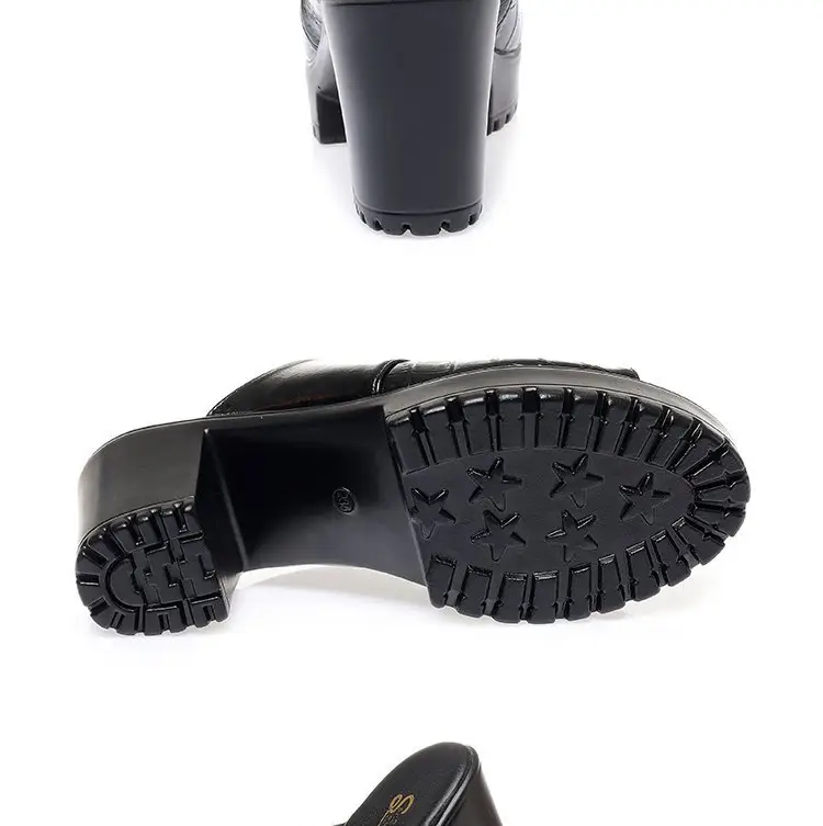 Fish Mouth Thick Slippers Women's Outer Wear 2025 New Summer High Heel Cool Platform Fashionable High-end Slippers — feature 8