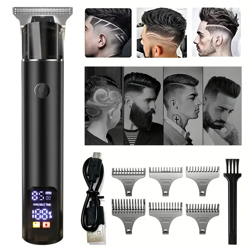 Digital Hair Clipper with 4 Blades & USB Charging - Image 6
