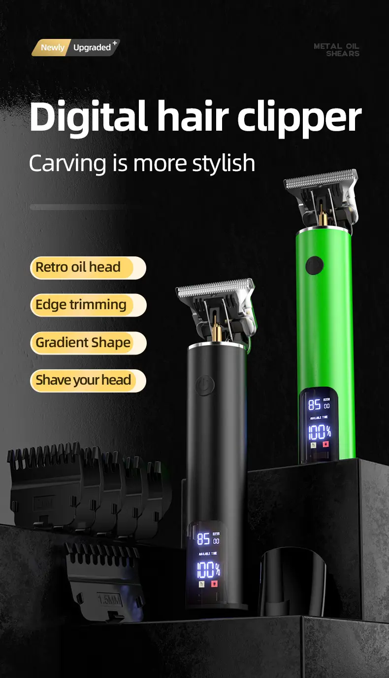 Digital Hair Clipper with 4 Blades & USB Charging — feature 1