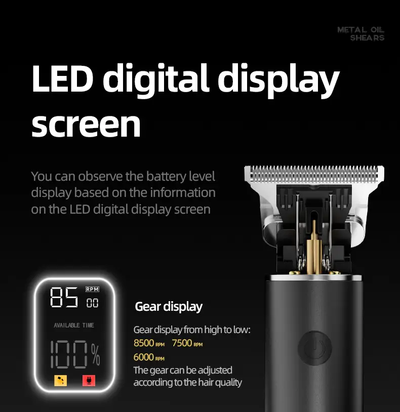 Digital Hair Clipper with 4 Blades & USB Charging — feature 11
