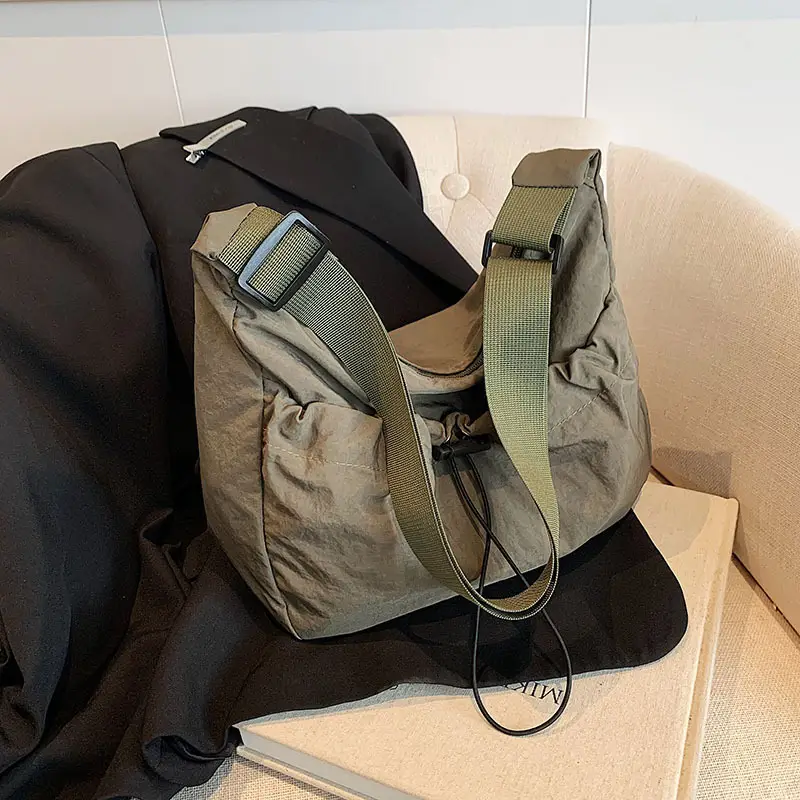 2024 Summer Crossbody Tote Bag Women's Casual Shoulder Bag Olive - Image 6