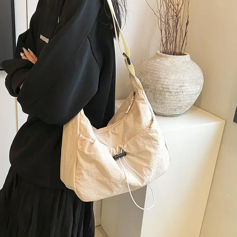 2024 Summer Crossbody Tote Bag Women's Casual Shoulder Bag Olive - Image 9