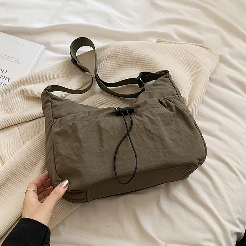 2024 Summer Crossbody Tote Bag Women's Casual Shoulder Bag Olive - Image 3