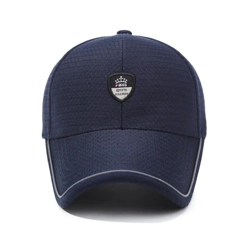 Men Blue Mesh Baseball Cap with Logo - Image 6