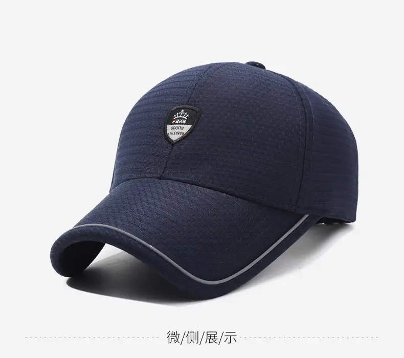 Men Blue Mesh Baseball Cap with Logo — feature 10