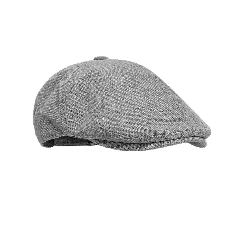 Women Linen Square Cap Brown Retro Forward Hat - Image 9