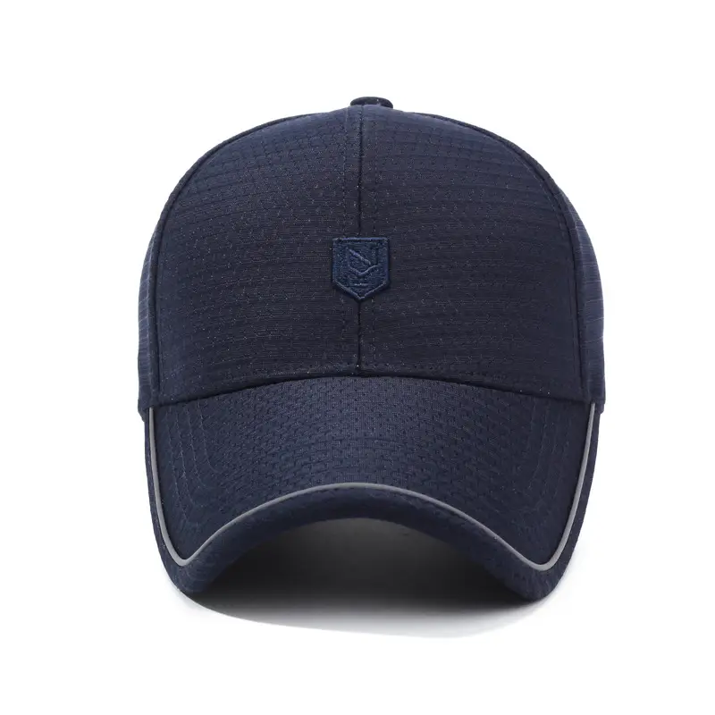 Navy Gray Men Baseball Cap with Embroidered Logo - Image 6