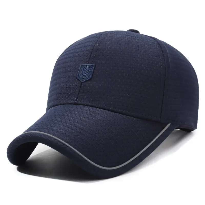 Navy Gray Men Baseball Cap with Embroidered Logo - Image 9