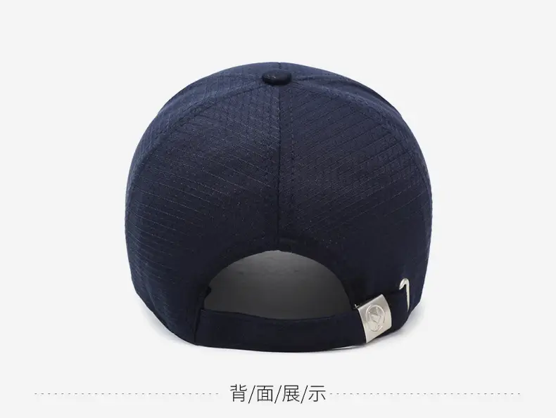 Navy Gray Men Baseball Cap with Embroidered Logo — feature 12
