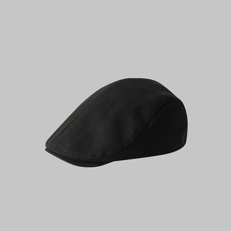 British Style Vintage Newsboy Hat Men Black - Image 3