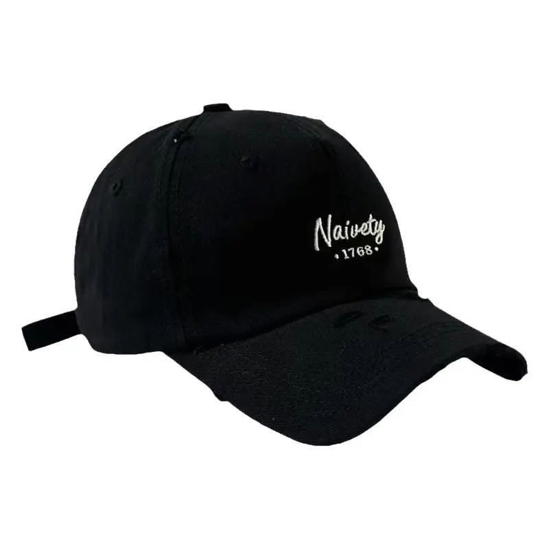 Women's White Old Hole Baseball Cap with Embroidered Design - Image 12