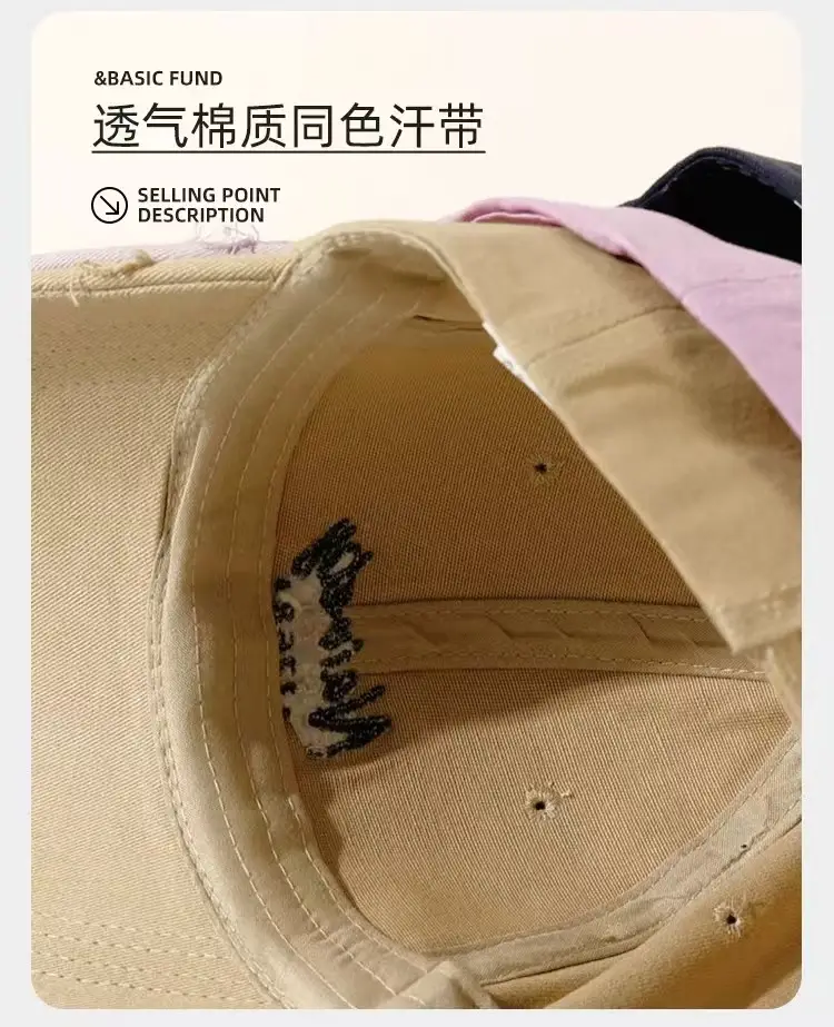 Women's White Old Hole Baseball Cap with Embroidered Design — feature 14