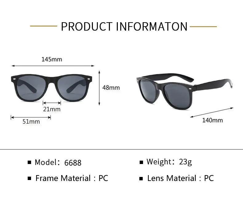 Classic Black Sunglasses for Men Women 2140m — feature 10