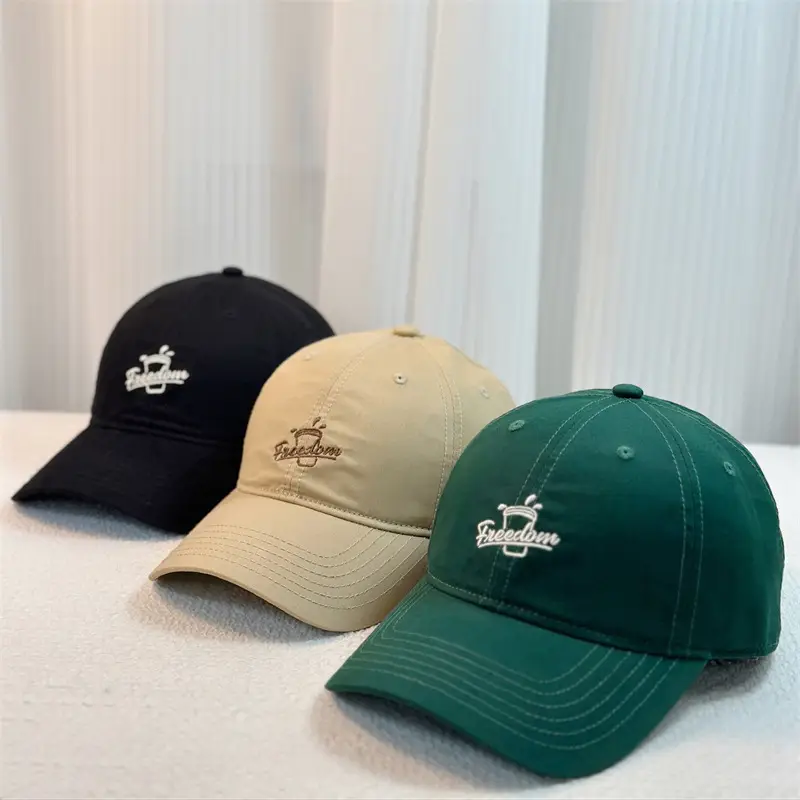New Embroidered Men's Beige Baseball Cap - Image 8