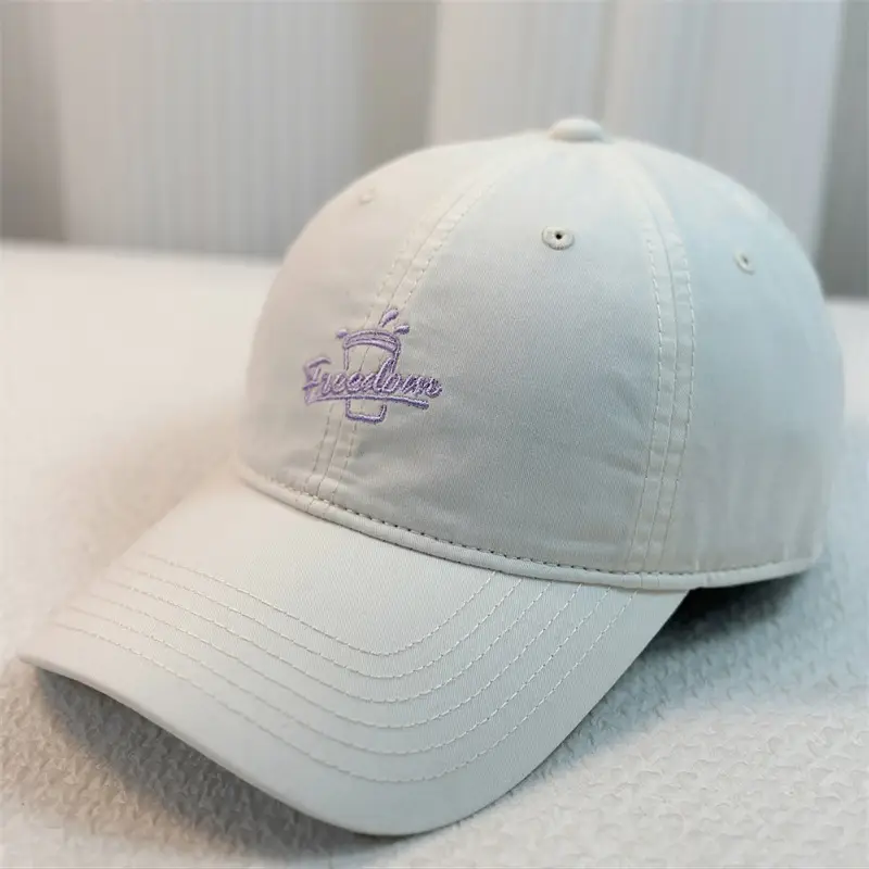 New Embroidered Men's Beige Baseball Cap - Image 2