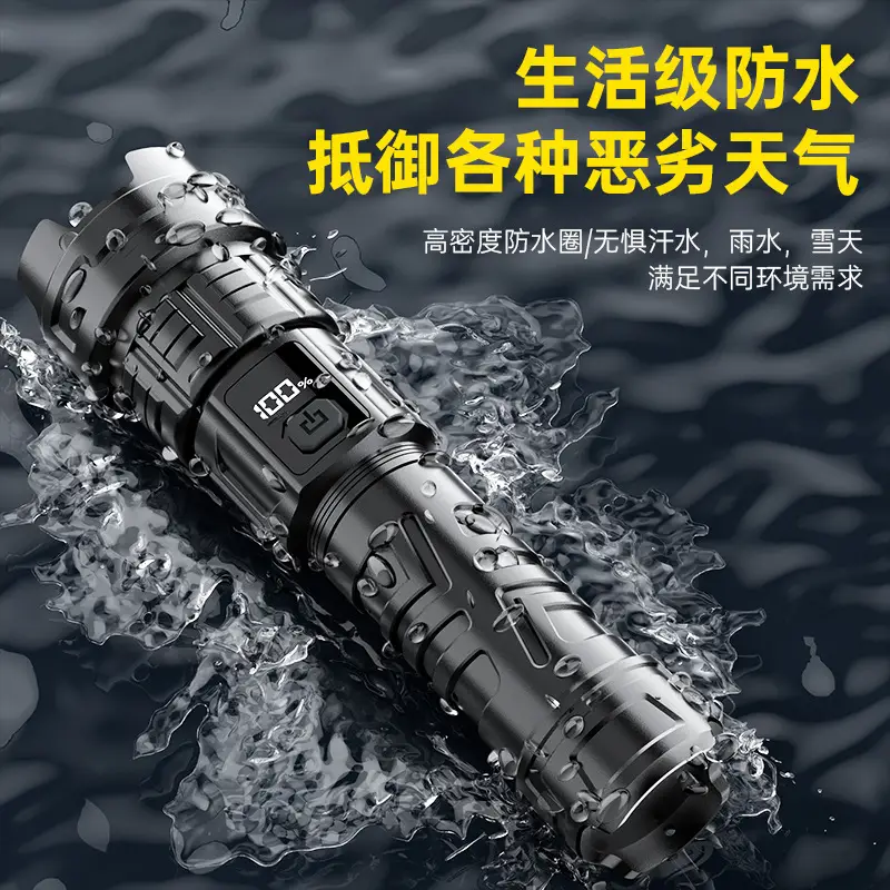 Portable Electric Flashlight with LED Beam & Carabiner Hook - Image 16