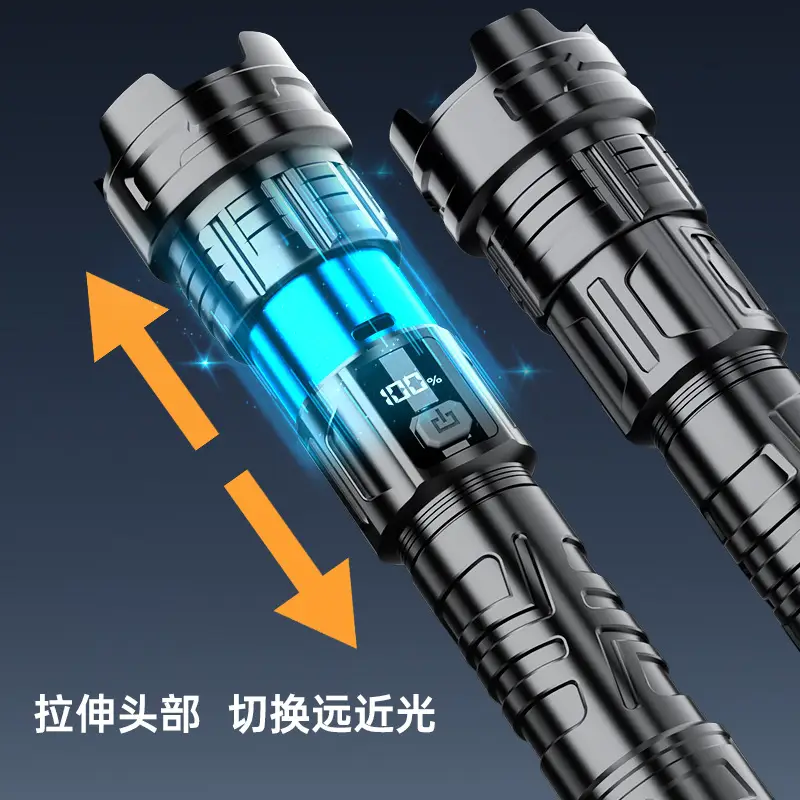 Portable Electric Flashlight with LED Beam & Carabiner Hook - Image 17
