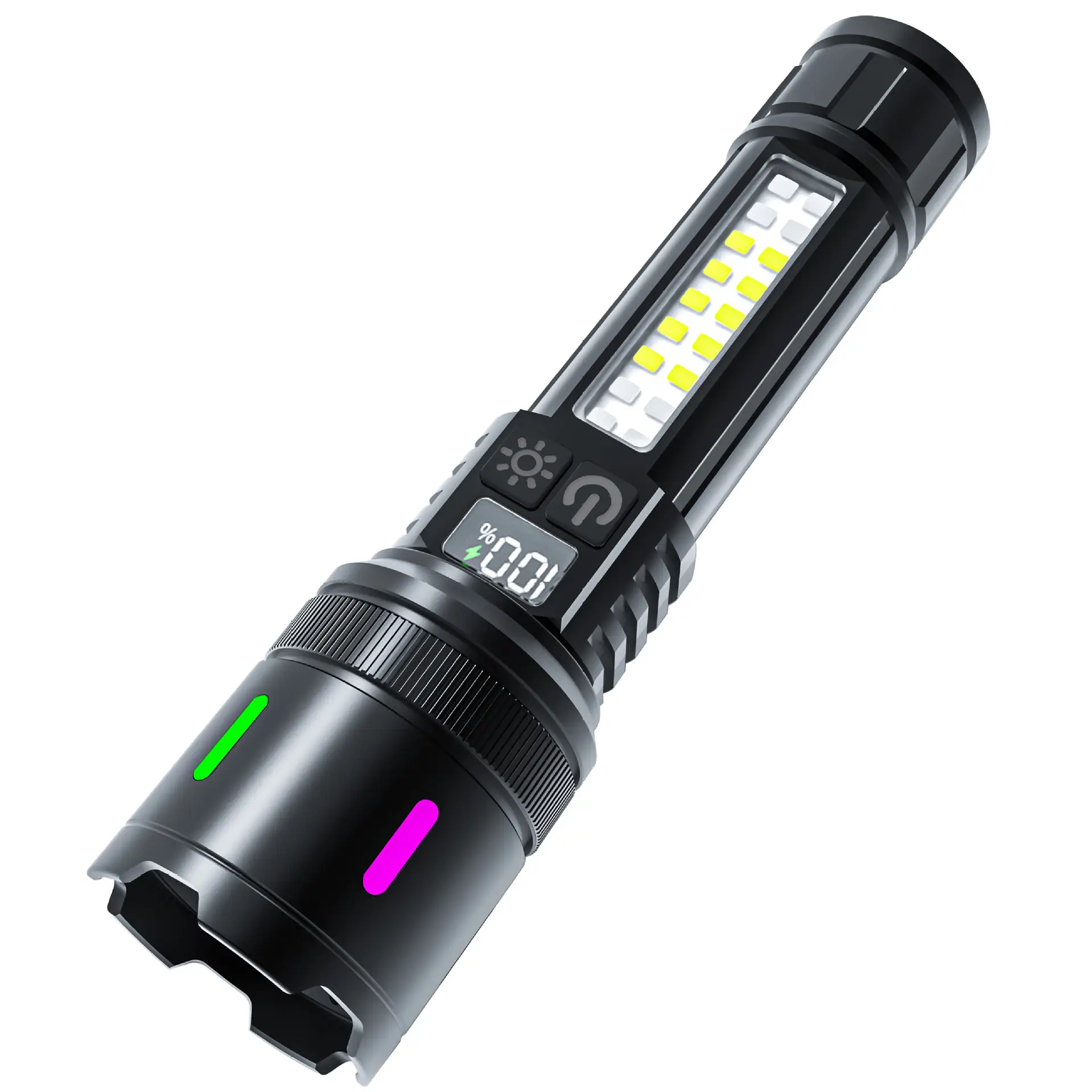 Portable Electric Flashlight with LED Beam & Carabiner Hook - Image 5