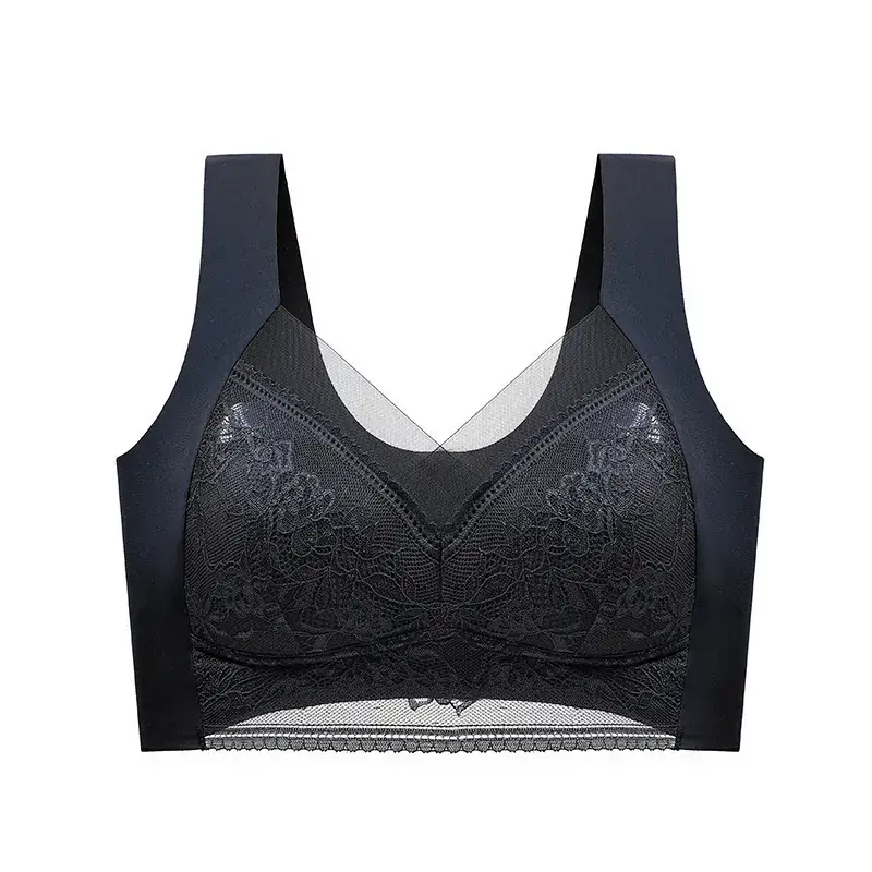 Lace Underwear Women's Large Chest Showy Small No Mark Steel Ring Gathering - Image 2