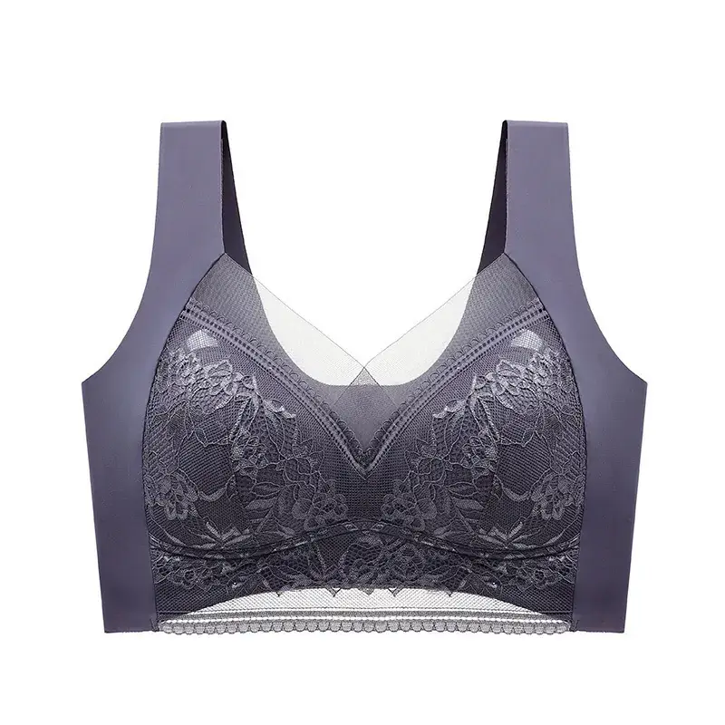 Lace Underwear Women's Large Chest Showy Small No Mark Steel Ring Gathering - Image 5