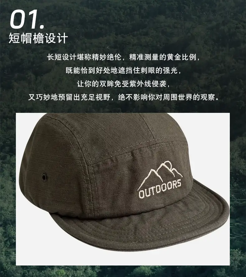 Army Green Baseball Cap with Letter Embroidery — feature 7