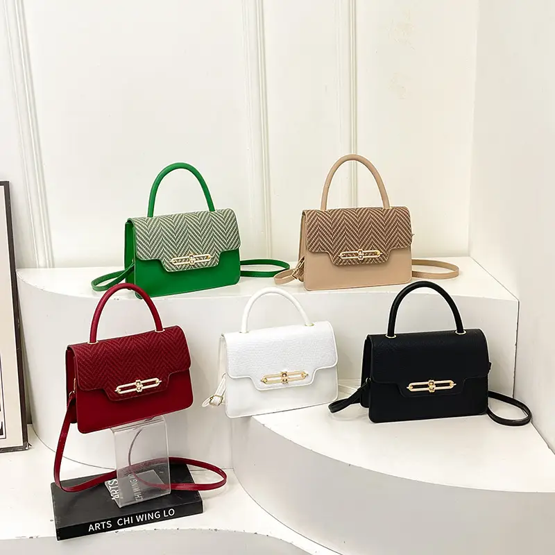Retro Square Handbag 2025 Korean Style Texturized Lock - Image 6