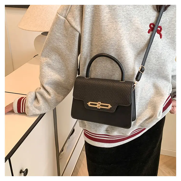 Retro Square Handbag 2025 Korean Style Texturized Lock — feature 14