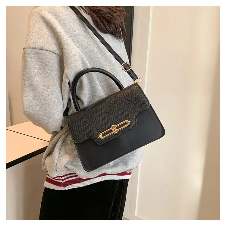 Retro Square Handbag 2025 Korean Style Texturized Lock — feature 16
