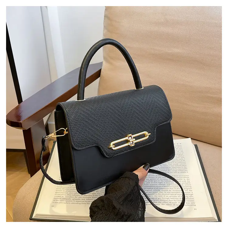 Retro Square Handbag 2025 Korean Style Texturized Lock — feature 21