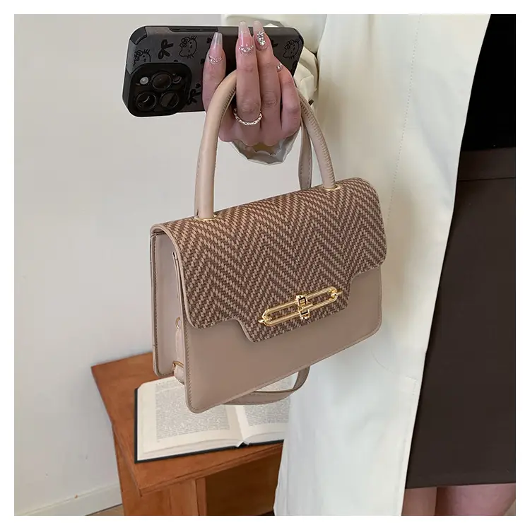 Retro Square Handbag 2025 Korean Style Texturized Lock — feature 8