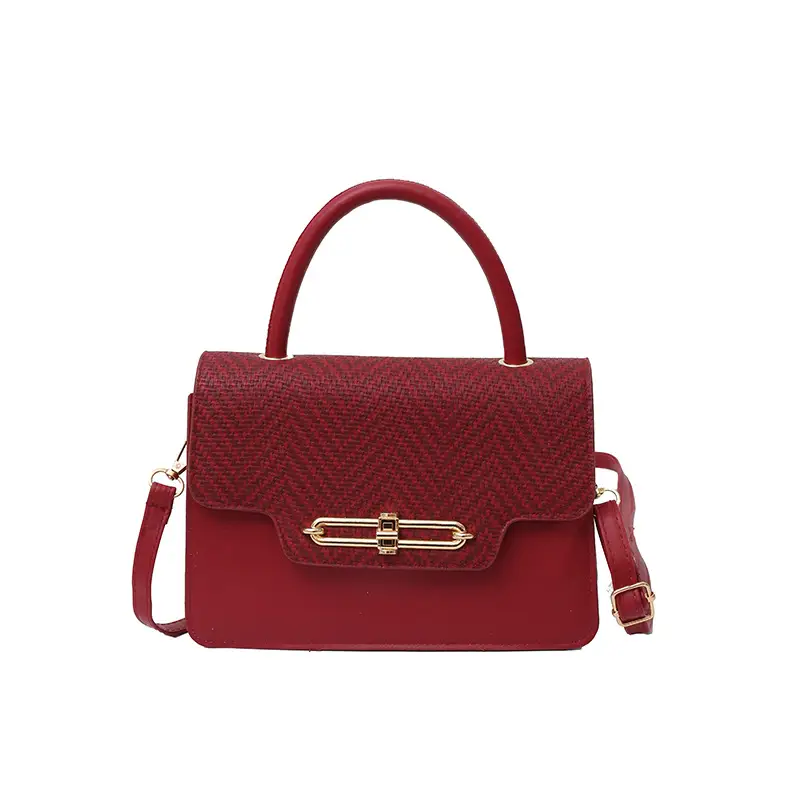 Retro Square Handbag 2025 Korean Style Texturized Lock - Image 4