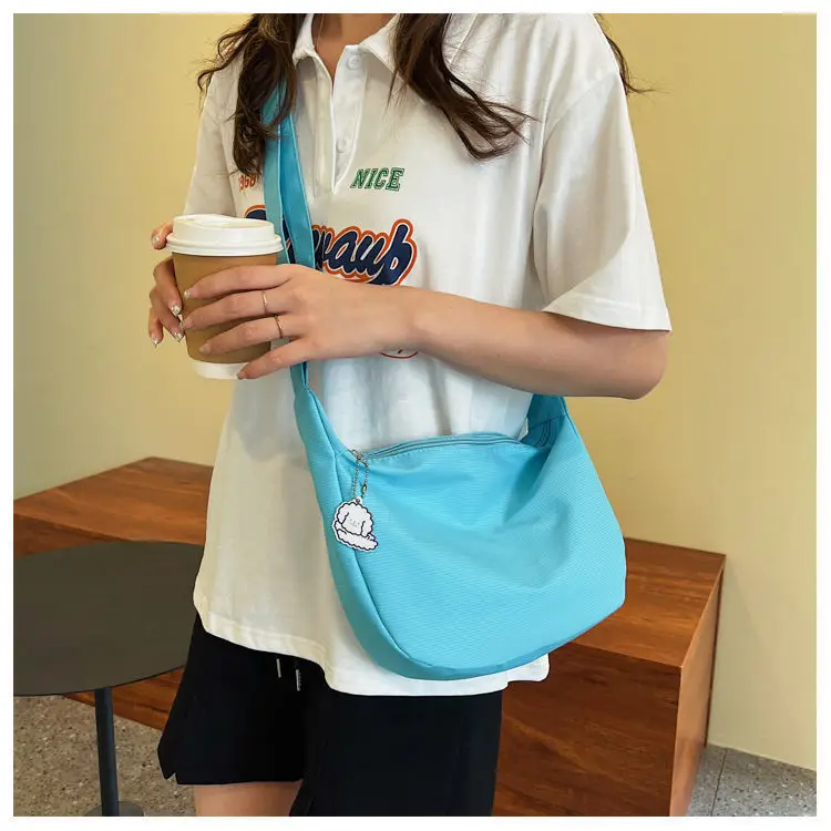 White Satchel Shoulder Bag with Chain Strap — feature 14