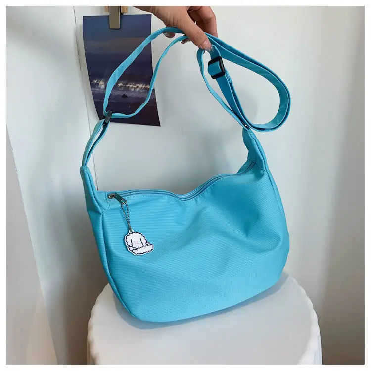 White Satchel Shoulder Bag with Chain Strap — feature 37