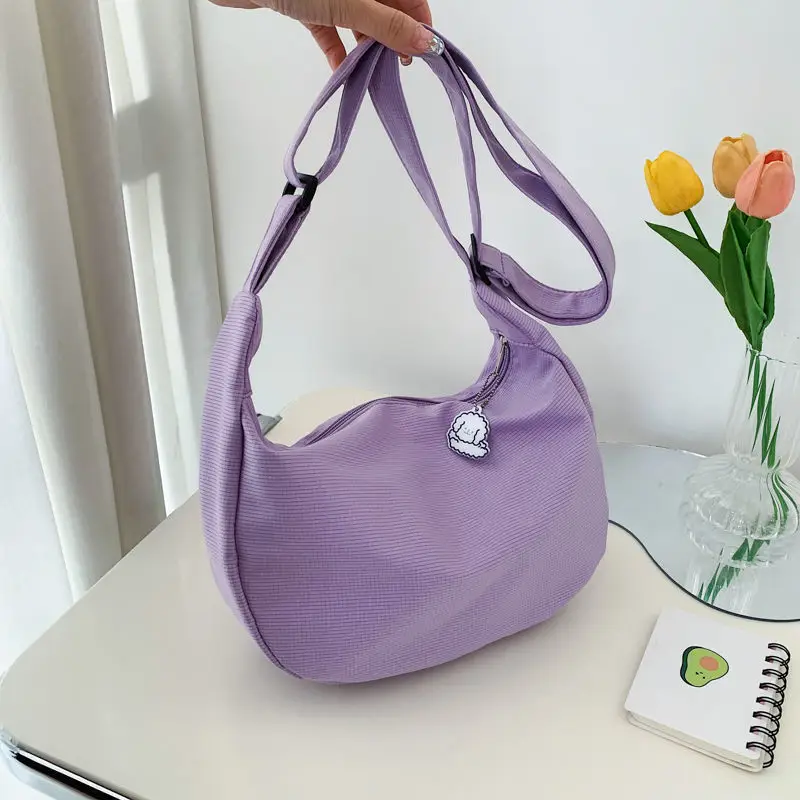 White Satchel Shoulder Bag with Chain Strap - Image 4