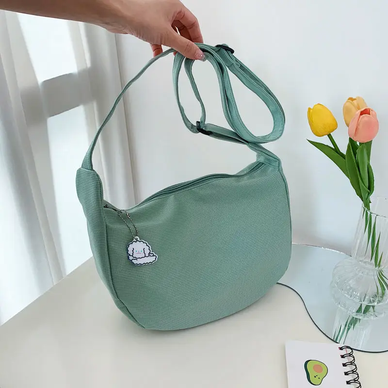 White Satchel Shoulder Bag with Chain Strap - Image 5
