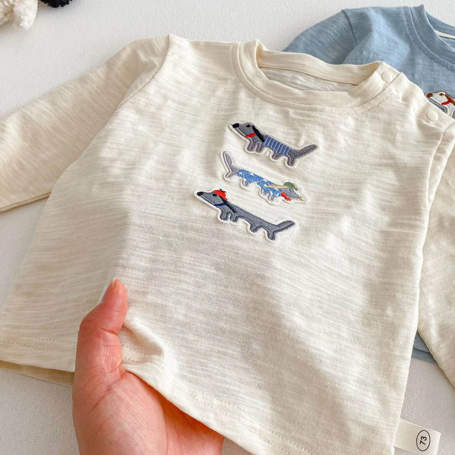 Children's Cotton T-Shirt with Cartoon Dog Design - Image 6