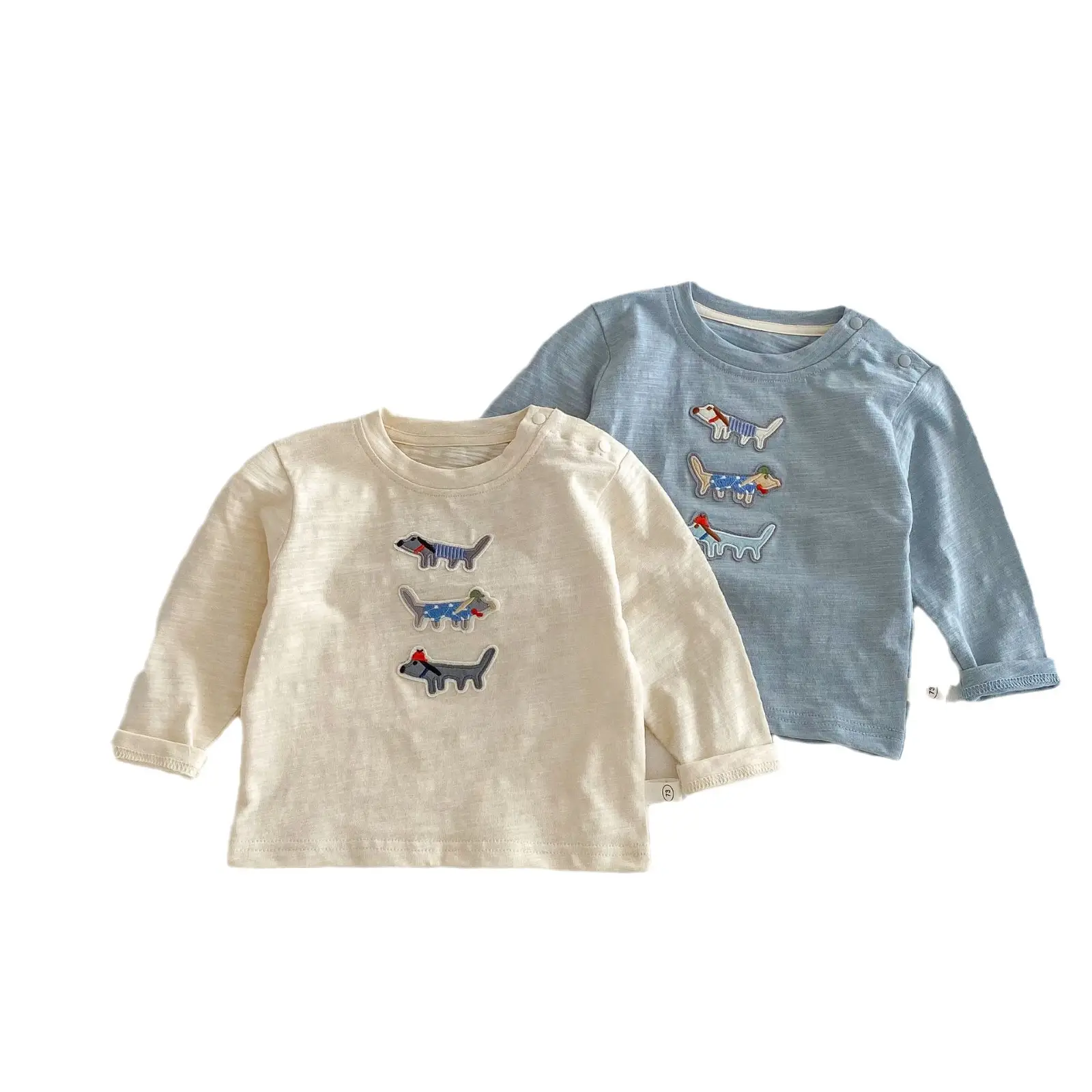 Children's Cotton T-Shirt with Cartoon Dog Design - Image 7