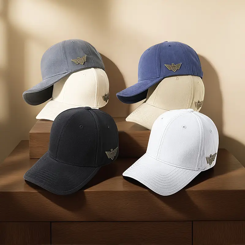 Middle-aged Men Beige Embroidered Baseball Cap - Image 14