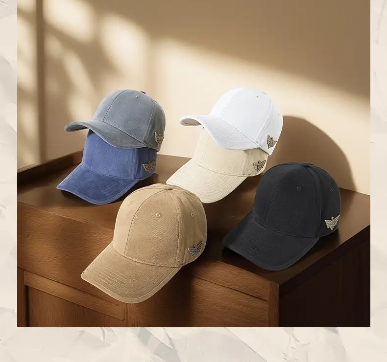 Middle-aged Men Beige Embroidered Baseball Cap — feature 11