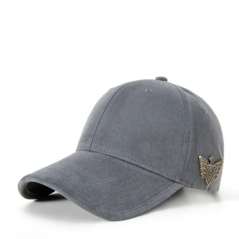 Middle-aged Men Beige Embroidered Baseball Cap - Image 3