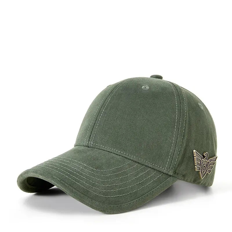 Middle-aged Men Beige Embroidered Baseball Cap - Image 4