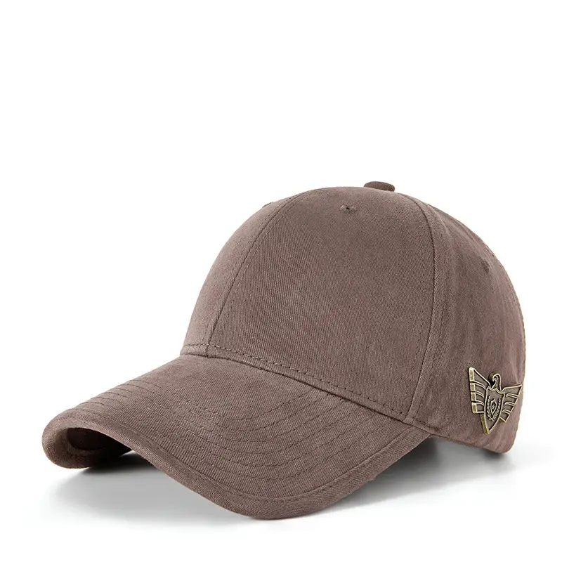 Middle-aged Men Beige Embroidered Baseball Cap - Image 5