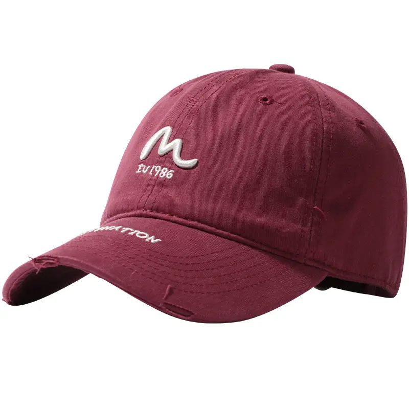 Purple Baseball Cap with Embroidered Logo & Wide Brim - Image 12